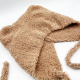 Beanie With Bear Ears In Beige - svnx