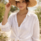 Chrysanthemum Sun Hat in Tan