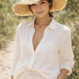 Chrysanthemum Sun Hat in Beige