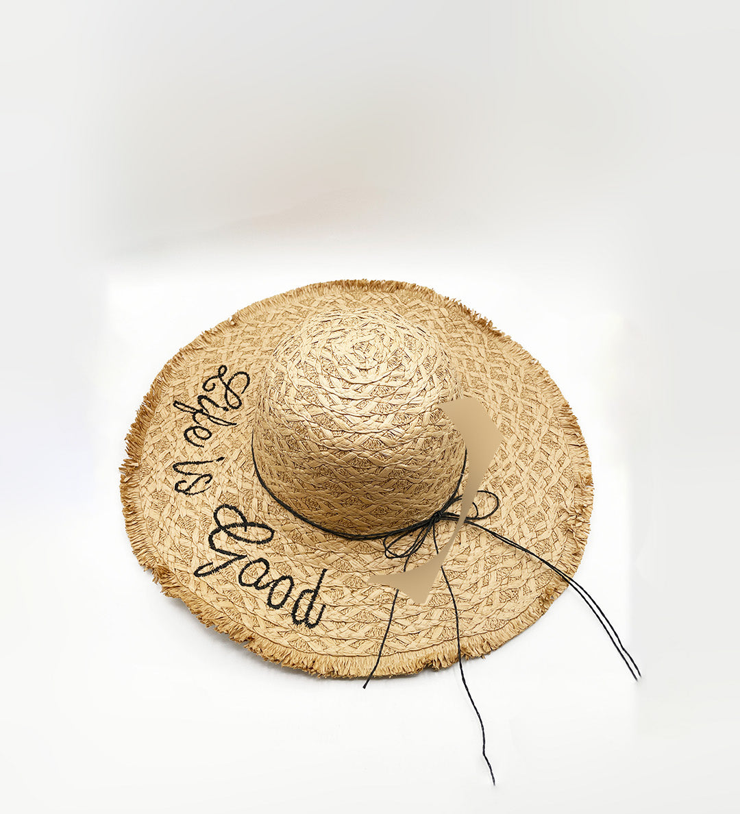 Life is Good Straw Sun Hat in Beige