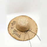 Life is Good Straw Sun Hat in Beige