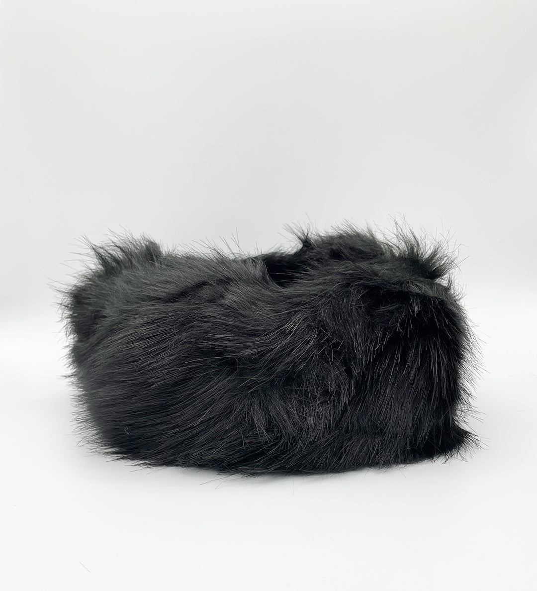 Faux Fur Headband in Black