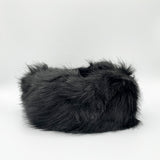 Faux Fur Headband in Black