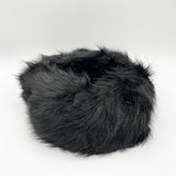 Faux Fur Headband in Black