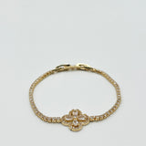 Clover Diamante Bracelet In Gold - Gift Boxed