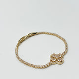 Clover Diamante Bracelet In Gold - Gift Boxed