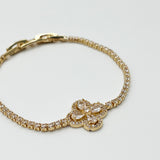 Clover Diamante Bracelet In Gold - Gift Boxed