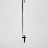 Cross Pendant Necklace in Black