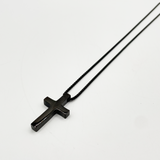Cross Pendant Necklace in Black - svnx