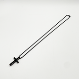 Cross Pendant Necklace in Black - svnx
