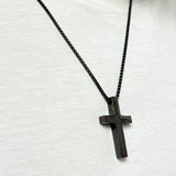 Cross Pendant Necklace in Black - svnx