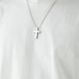 Cross Pendant Necklace in Silver