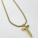 Cross Prendant Necklace In Gold