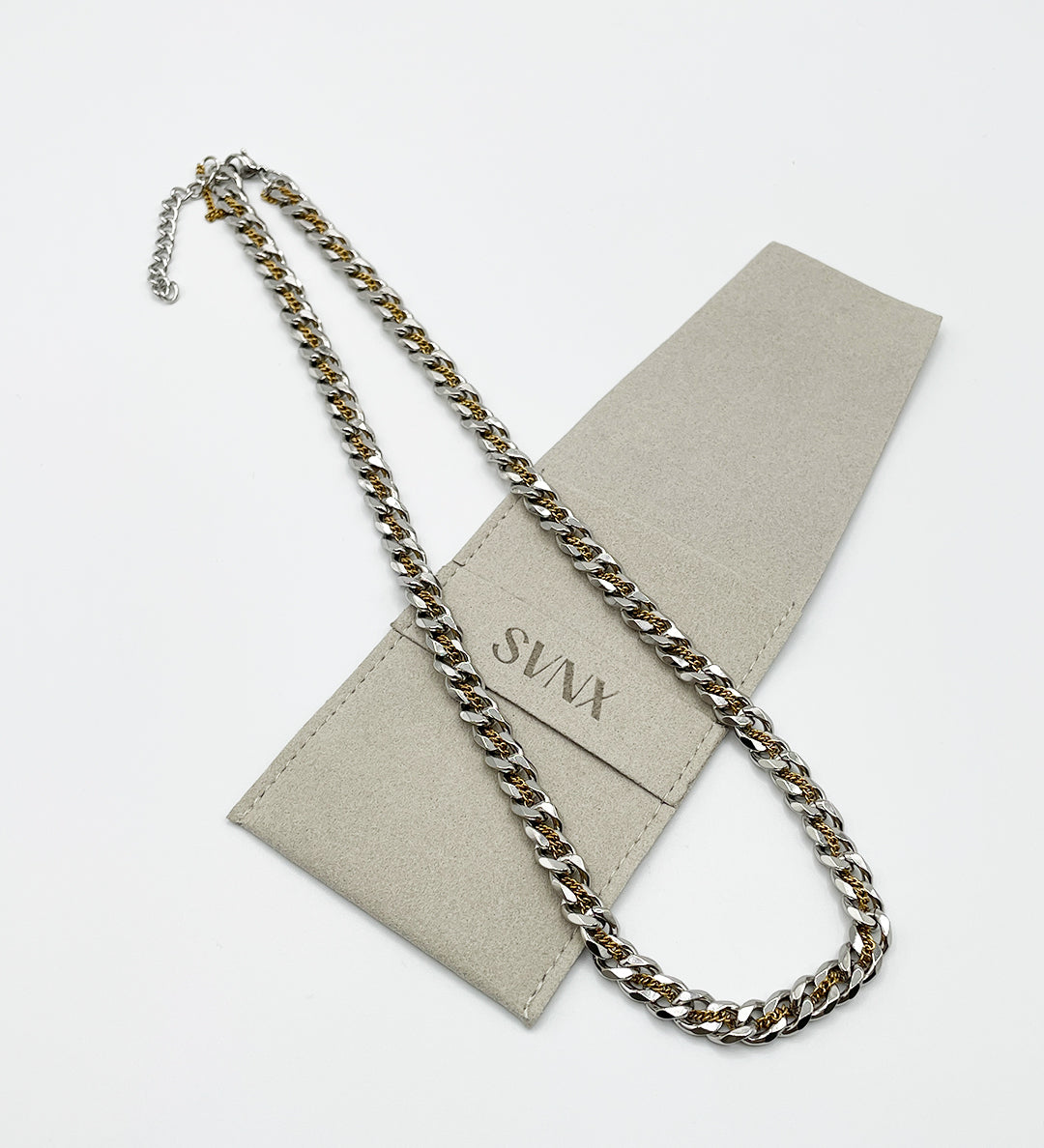 Woven Chain Necklace in Silver and Gold