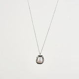 Pearl Square Pendant Necklace in Silver