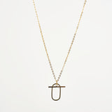 Clip Bar Necklace in Gold