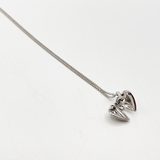 Small Heart Locket Necklace in Silver - Gift Boxed - svnx