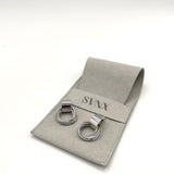 Multi-Layer Circle Stud Earrings in Silver - svnx