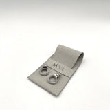 Multi-Layer Circle Stud Earrings in Silver - svnx
