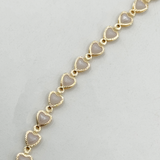 Mini Heart Infinity Necklace in Gold