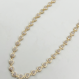 Mini Heart Infinity Necklace in Gold