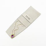 Pink Stone Heart Necklace In a Diamante Setting