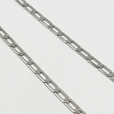 Flat Linked Chain Necklace in Silver