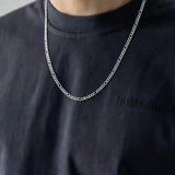 Figaro Chain Necklace in Silver