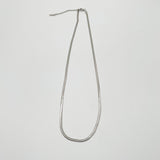 Slim Snake Chain Necklace in Silver