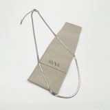 Slim Snake Chain Necklace in Silver