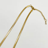 Slim Snake Chain Necklace in Gold