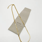 Slim Snake Chain Necklace in Gold