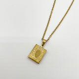 Booklet Locket Pendant Necklace in Gold
