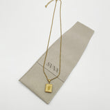 Booklet Locket Pendant Necklace in Gold