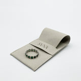 The 'Atlas' Ring in in Silver and Green