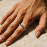The 'Atlas' Ring in Gold and Blue
