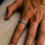 The 'Atlas' Ring in Silver and Blue