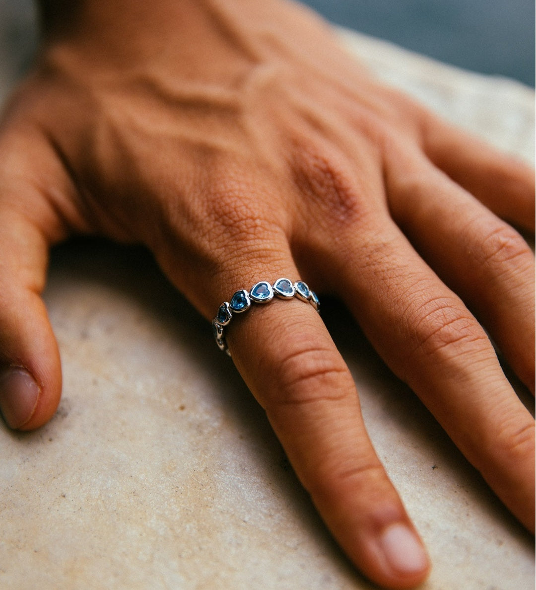 The 'Atlas' Ring in Silver and Blue