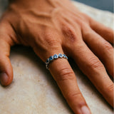 The 'Atlas' Ring in Silver and Blue