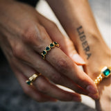 The Atlas' Ring in Gold and Green