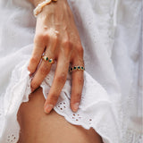 The Atlas' Ring in Gold and Green