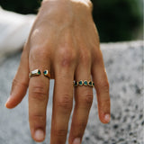 The Atlas' Ring in Gold and Green
