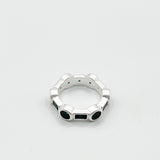 The 'Knox' Ring in Silver and Green