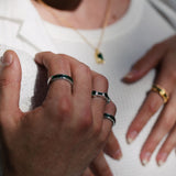 The 'Knox' Ring in Silver and Green