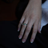 The 'Knox' Ring in Silver and Green