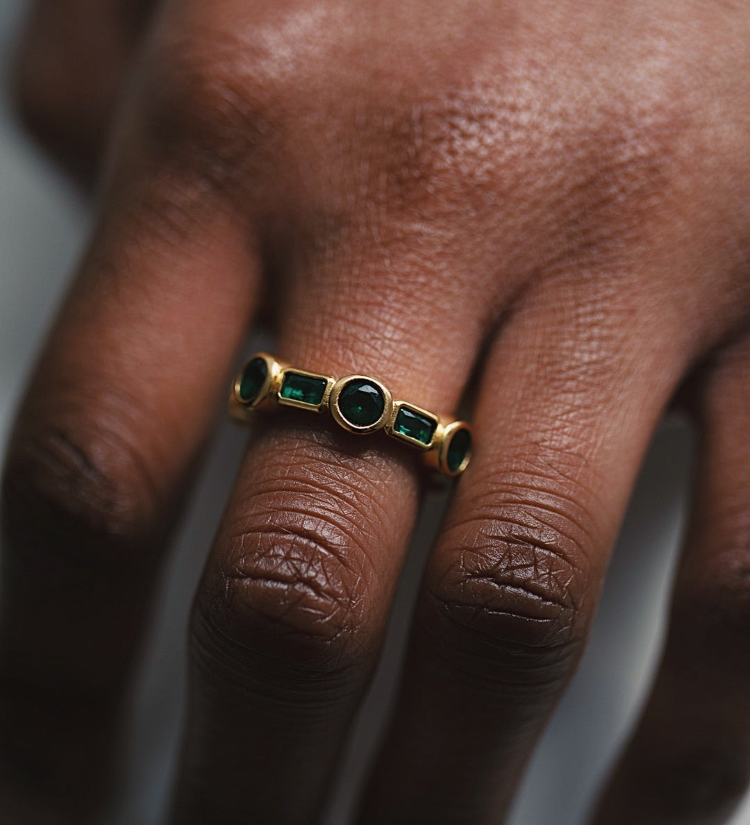 The 'Knox' Ring in Gold and Green