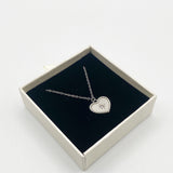 Sparkly Heart Necklace in Silver