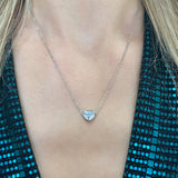 Small Heart Necklace in Silver