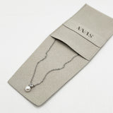 Mini Pearl Diamante Necklace in Silver - svnx