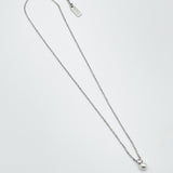 Mini Pearl Diamante Necklace and Earrings Set in Silver - Gift Boxed